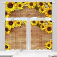 thumbnail image 1 of 3 Pack Sunflower Kitchen Curtains 54x36 inch - Sunflower Curtains for Bedroom as Farmhouse Kitchen Decor and Spring Decorations for The Home,Yellow Kitchen Curtains and Valances Set, 1 of 5