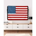 thumbnail image 5 of American Flag Outdoor TV Cover 40 to 43 Inch Weatherproof, Blue Red USA Flag 600D Oxford TV Covers with Waterproof Zipper, Outside Flat TV Screen Protector Size 40"W x 25"H x 4.5"D, 5 of 7