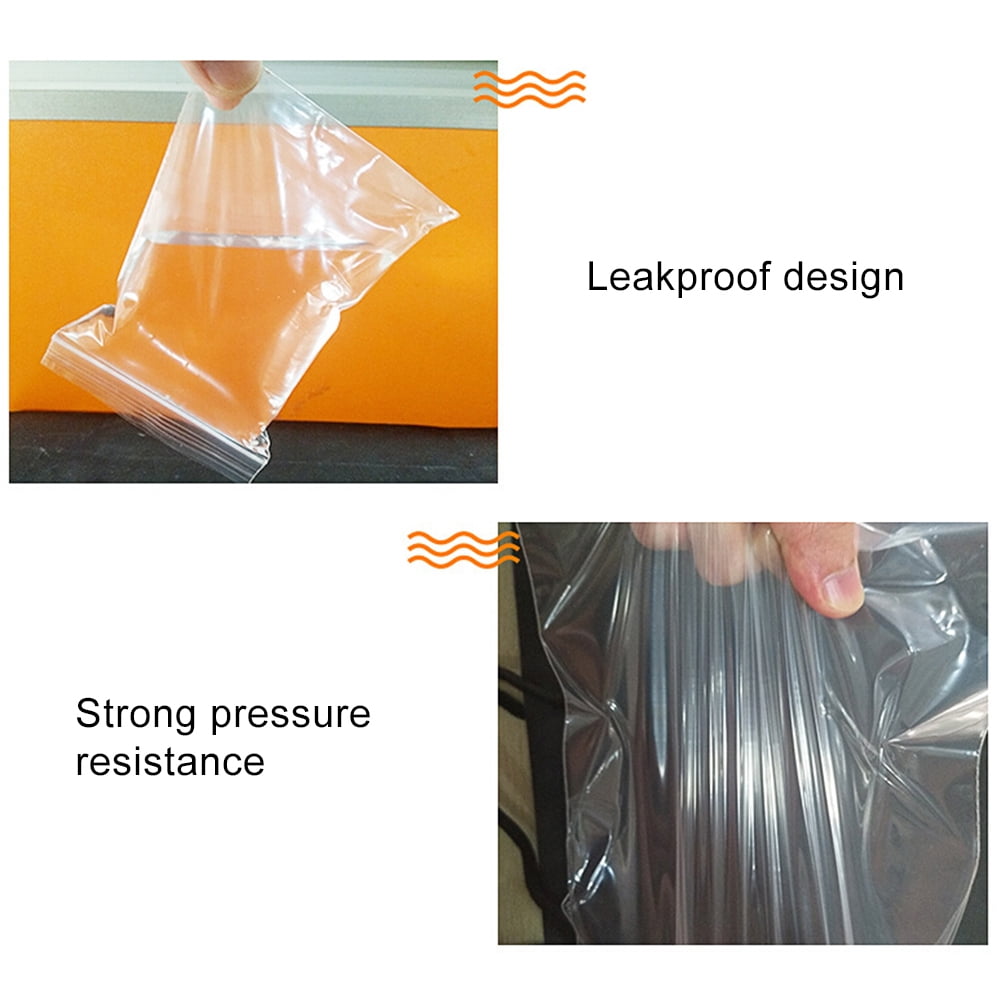 Ludlz 200Pcs Small Clear Poly Zipper Bags Reclosable Zipper Lock Storage  Plastic Bags for Jewelry, Candy Plastic Clear Food Storage Packing Coin