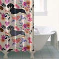 thumbnail image 4 of Dachshund and Flower Shower Curtain 36"x72" ,Bathroom Decorative Shower Curtains Set with 12 Hooks,Modern Waterproof Washable Shower Curtain, 4 of 6