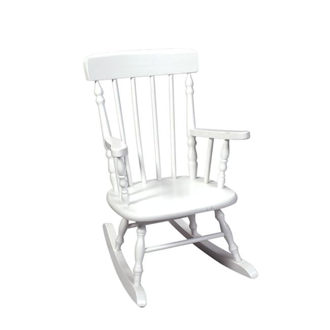 childs white rocking chair