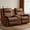 Brown, variant on Korser 2-Seater Loveseat Recliner, Reclining Sofa with USB Ports, Cup Holders for Home Theater,White