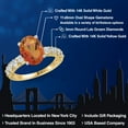 thumbnail image 2 of Gem Stone King 14K Two Tone Gold Twilight Orange Mystic Quartz and Lab Grown Diamond Engagement Ring for Women | 4.48 Cttw | Oval 11X9MM | Gemstone Birthstone | Size 9, 2 of 6