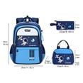 thumbnail image 3 of Dalxymotic Backpack for Boys, 3-in-1 Bookbag with Lunch Bag, Pencil Case, Breathable Padded Shoulder Strap, Lightweight Set for Travel, Camping, Hiking, Outdoor, 3 of 8