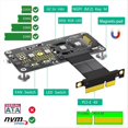 thumbnail image 4 of 3 in 1 M.2( NGFF) NVME M-key SSD to PCI-E 4X Extension Cable (10cm), 4 of 5
