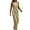 Gold, variant on Danhjin Sexy Jumpsuits for Women Elegant Clubwear Deep Cerw Neck Wide Leg Pants Long Sleeve Rompers Sparkly Jumpsuits with Belt on