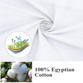 thumbnail image 3 of Juego De 2 Protectores De Almohada Queen 100% Algodón Egipcio, Tejido De Satén De 400 Hilos, Fundas De Almohada De Fácil Cuidado Con Cremallera (Queen Blanco), 3 of 5