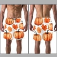 thumbnail image 3 of luoweisi Men's Beach Shorts Quick Dry Swim Trunks with Mesh Lining Maple Leaf Pumpkin M, 3 of 5