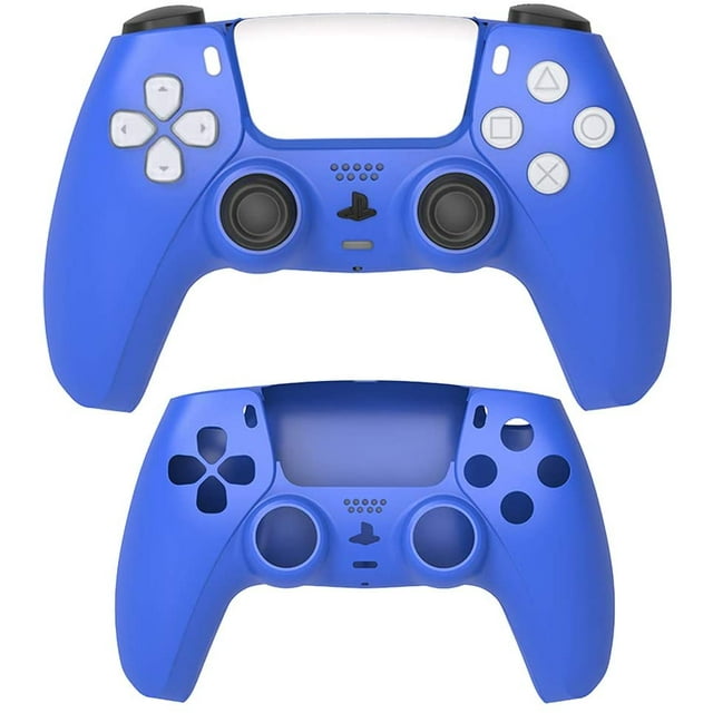 Replacement Shell for PS5, DIY Replacement Controller Housing Shell Case Set Front and Back Cover for Playstation 5 Dualsense Controllers (Blue)(Blue)
