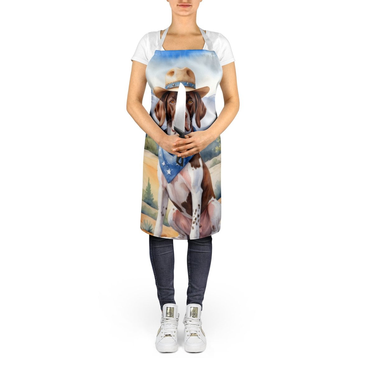 Pointer Cowboy Welcome Apron 27 in x 30 in