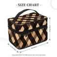 thumbnail image 2 of Handbag Travel Bag Cosmetic Bag 9×6.3×6.7in Multi-Function Bag Large Capacity For Camping Travel Family Travel Argyle Plaid Brown_2, 2 of 6