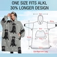 thumbnail image 4 of Oversized Wearable Blanket Hoodie,Black Labrador Sherpa Blanket Hoodie with Super Pockets,Super Warm Fuzzy Pullover for Women & Men, 4 of 6