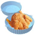 thumbnail image 3 of GUSTVE2 Pack Air Friteuse Silicone Pot Réutilisable Air Friteuse Silicone Doublure Résistant à la Chaleur Friteuse à Air Chaud avec Poignée Durable Sûr Bleu, 3 of 11