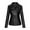 Black, variant on NARABB Women Leather Jacket Long Sleeve Solid Zipper Leather Tops Cardigan With Pocket Short Coat Jacket