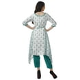 thumbnail image 4 of Moomaya Indian Tunic Top Pant Set 3/4 Sleeves Printed Women Designer Kurta Kurti, 4 of 6