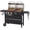 Gas & Charcoal Grill-Sliver, variant on 6-Burner Propane Gas Grill Griddle Combo, 2-in-1 Dual Outdoor BBQ with Porcelain-Enameled Cast Iron Grates & Cast Iron Griddle, Stainless Steel Lids for Backyard Cooking