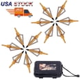 thumbnail image 2 of 12Pcs 100 Grain 3 Blade Crossed Broadhead Screw-in Arrows Tips for Compound Bow Crossbow Archery Hunting with Broadheads Yellow, 2 of 7