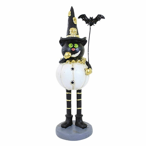 Halloween Standing Pumpkin Costume Polyresin Bats Th00328 Cat