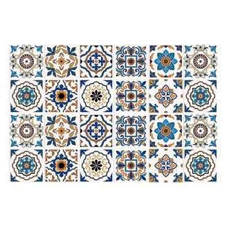 Kakofaci 12-Pack Moroccan Tile Stickers, 6x6 Inch | Peel And Stick Waterproof Backsplash For Kitchen, Bathroom