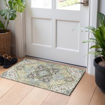 Addison Rugs Chantille Indoor/Outdoor Traditional Vintage Beige Washable Rectangle Rug, 1'8" x 2'6"