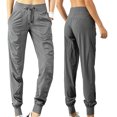 thumbnail image 2 of HAOYUNL Cargo Pants for Women High Waisted Casual Pants Quick Dry Stretchy Ankle-Tied Lounge Jogger with Pockets S-3XL, 2 of 8