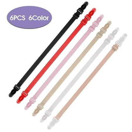 

Bra Strap Clips - Adjustable Women Non-Slip Elastic Non-Slip Strap Holder Concealing Multicolor (6 Pack 6 Colors)