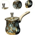 thumbnail image 2 of HUGFEGWE Cafetière Turque Pichet à Fondre Théière à Long Manche Bouilloire à Eau Résistante à la Rouille Polyvalente avec Couvercle Chauffe-Lait Bouilloire à Café, Style B, 550 ml CA919-76234, 2 of 7