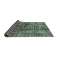 thumbnail image 2 of Ahgly Company Indoor Round Solid Turquoise Blue Modern Area Rugs, 3' Round, 2 of 4