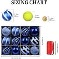 thumbnail image 7 of 12ct Christmas Ball Ornaments, 3.15 Inch Shatterproof Xmas Tree Decorations, Plastic Baubles for Holiday, Party, Wedding, or Home Decor, Blue & White (80mm), 7 of 7