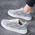 thumbnail image 4 of AUDeals Espadrilles Tissées pour Femmes, Chaussures Rétro à Plateforme Tressée avec Confort Léger Décontracté pour la Marche et la Randonnée (Bleu Ciel, 9), 4 of 8