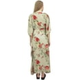 thumbnail image 5 of Bimba Moms Mint Green Floral Printed Kaftan With Belt Maternity Maxi Dress-24, 5 of 8