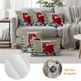 thumbnail image 6 of Christmas Santa Outdoor Waterproof Pillow Covers, Xmas Tree Farmhouse Snowflake Decorative Rectangle Throw Pillowcase Sofa Cushion Sham for Patio/Couch/Chair, 20"x12" 2 Pack, 6 of 8
