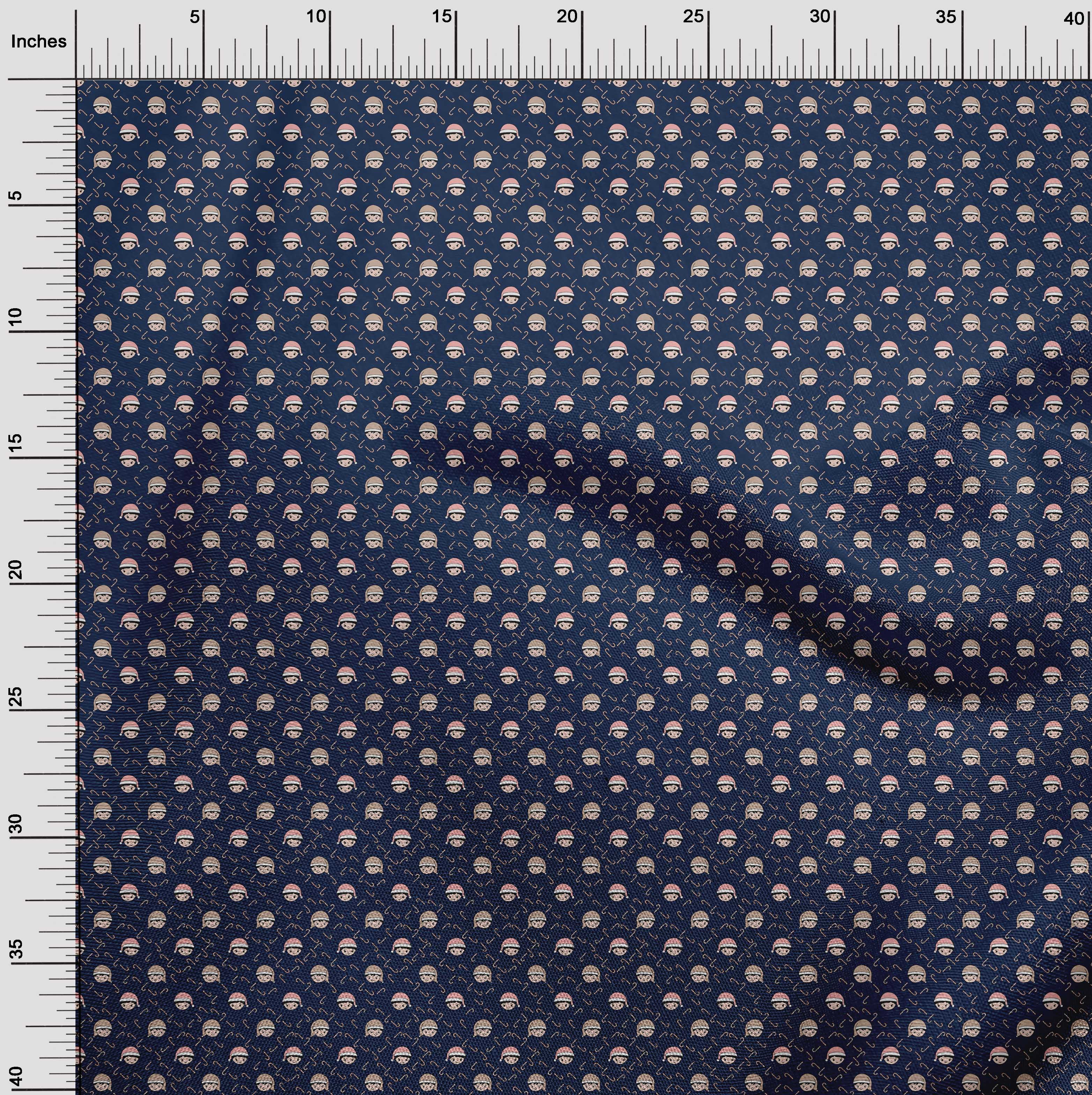 oneOone Cotton Jersey Blue Fabric Christmas Diy Clothing Quilting Fabric Print Fabric By Yard 58 Inch Wide