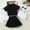 Black, variant on LADIGASU Summer Girls Short Sleeve Jacket White Short Suspenders + Pleated Short Skirt Solid Color Three-piece Set