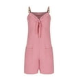 thumbnail image 7 of REALiKUN Metal Chain Romper Women Dressy Short Jumpsuit Romper with Pockets One Piece Shorts Elegant Rompers Outfits, 7 of 7