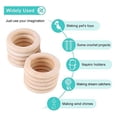 thumbnail image 4 of 120Pcs Natural Wood Rings Set, Unfinished Macrame Wooden Ring, Wood Circles for DIY Craft, Ring Pendant Jewelry Making, 4 of 9