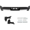 thumbnail image 3 of ALL-CARB Chrome Rear Step Bumper without Park Assist Sensor Holes Replacement for 2014-2018 Chevy Silverado GMC Sierra 1500 GM1103176 84077953, 3 of 7