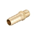 thumbnail image 3 of Conector de latón único Bargains métrico M10x1 macho a barbado de manguera ID 8mm 2 pcs, M10-1.25mm x 10mm, 3 of 3