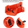 thumbnail image 4 of Caja de ingletes, caja de corte precisa, 0° 22,5° 45° 90° Abrazadera de inglete de corte multiángulo Plantilla de inglete, herramienta de corte de plástico para carpintería de bricolaje, 4 of 5