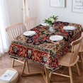thumbnail image 4 of Red Bohemian Mandala Flower Rectangle Tablecloths 60x90,Western Rustic Tribal Medallion Table Cloth Table Cover Indoor/Outdoor Tabletop Decor for Wedding Holiday Party Dinner Baby Shower, 4 of 7