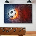 thumbnail image 2 of wall26 Canvas Print Wall Art Blazing Soccer Ball Smashes Glass Sports Athletes Photography Realism Contemporary Scenic Urban Multicolor Ultra for Living Room, Bedroom, Office - 12"x18", 2 of 5