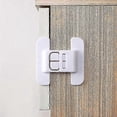 thumbnail image 2 of Fridge Lock,Refrigerator Lock for Kids,Cabinet Locks for Babies,Child Drawer Locks,Freezer Door Lock for Safety Proof for Toddlers,(White 2 Pack)7*7c-, 2 of 5