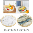 thumbnail image 2 of Round Household Simple Snack Dried Fruit Plate Small Dry Tea Table Tabletop Storage Light Luxury Marble Pattern Tray,B,L, 2 of 3