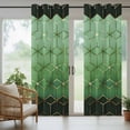 thumbnail image 5 of Outdoor Curtains for Patio Waterproof, Green Geometric Outdoor Privacy Panels Grommet, Ombre Modern Abstract Art Blackout Outside Curtains for Porch/Cabana/Pergola/Gazebo 54"x84", 1 Panel, 5 of 8