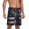 thumbnail image 2 of Honeii Vintage American Deer Print Men's Pajama Sleepwear Shorts - a comfy pajama bottom and lounge short for Relaxed Home Wear-Large, 2 of 6