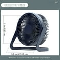 thumbnail image 3 of Small Table Fan,5 inch USB Desk Fan,Personal Air Circulator Fan,Mini Portable Desktop Fans,Electric Cooling Fan for Home Office Car Travel Indoor Outdoor,Rotate,Powerful,Dark Blue, 3 of 8