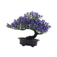 thumbnail image 4 of Ornamento de bonsai artificial decoración del hogar regalos de inauguración de la casa Pequeña decoración de plantas falsas Bienvenido para el Morado oscuro, 4 of 8