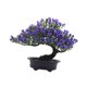 thumbnail image 4 of Árbol bonsái artificial de bienvenida en maceta, novedoso centro de mesa, obra de arte pequeña Morado oscuro, 4 of 9