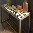 thumbnail image 3 of Homestyles Geometric Stainless Steel Console Table, 3 of 7