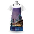 thumbnail image 3 of City Apron, Brooklyn Bridge Spanning the East River New York City Metropolitan and Modernized, Unisex Kitchen Bib with Adjustable Neck for Cooking Gardening, Adult Size, Multicolor, by Ambesonne, 3 of 4